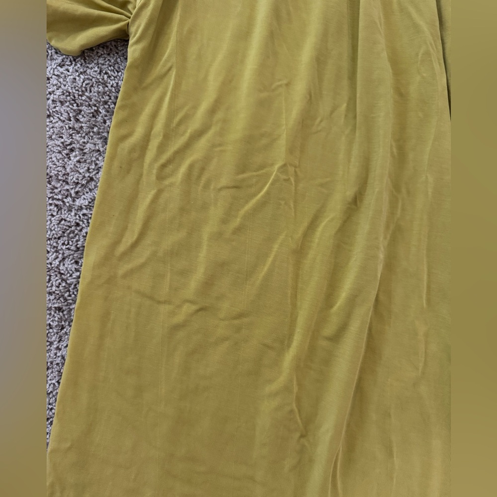 🦋 Purusha People Marguerite Daisy Dress 🌼 Medium Yellow Full Length Tie Sleeves - Picture 10 of 12